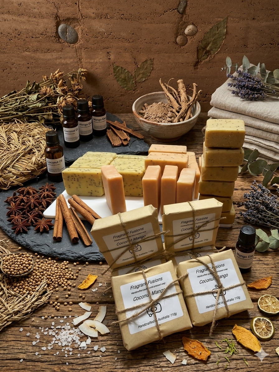 Coconut Mango Cold Pressed Soap 120g — Tropical, Rich & Nourishing