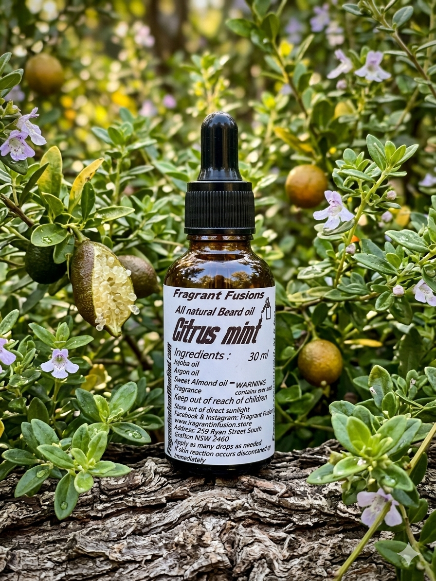 Citrus Mint Beard Oil 30ml — Bright & Energising