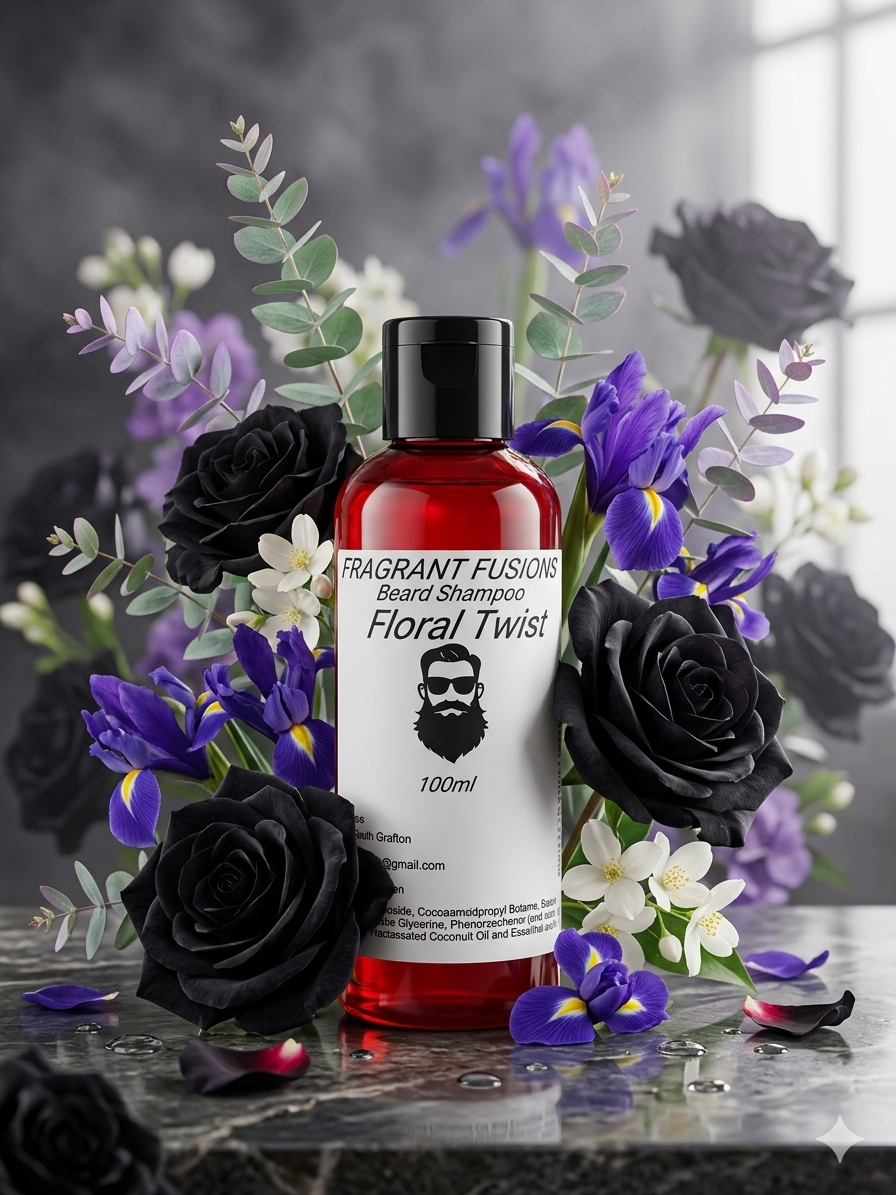 Floral Twist Beard Shampoo 100ml — Soft & Sophisticated