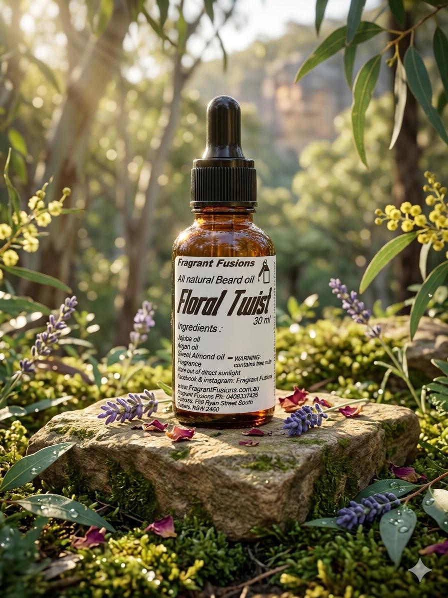 Floral Twist Beard Oil 30ml — Soft & Sophisticated
