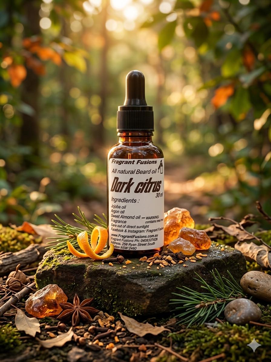 Dark Citrus Beard Oil 30ml — Light & Earthy